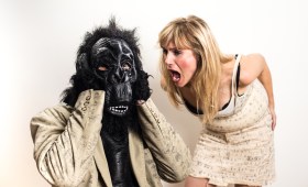 Eric Craig as Gorilla in Top Job & Colleen Sutton as Tammy in Out of Gas Photo: Andrew Alexander